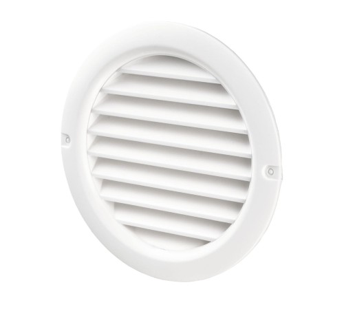 Kratka Wentylacyjna Drzwiowa Okrągła Fi 47 mm, Biała (Opakowanie 4 szt.)