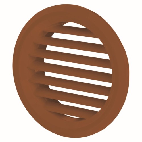 Kratka Wentylacyjna Drzwiowa Okrągła Fi 47 mm, Brązowa (Opakowanie 4 szt.)