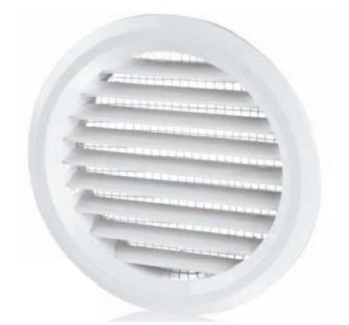 Kratka Wentylacyjna Okrągła Z Kołnierzem Fi 80mm, Biała (Opakowanie 2 szt.)