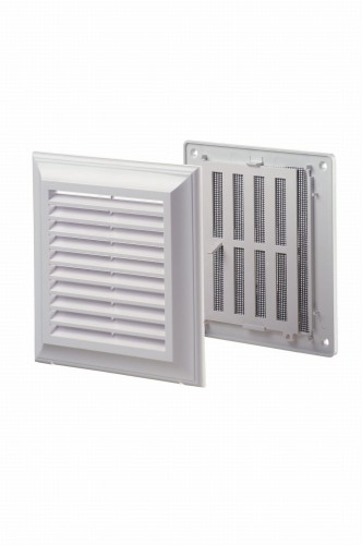 Kratka Wentylacyjna Regulowana Z Siatką Bez Kołnierza 180X250 mm, Biała