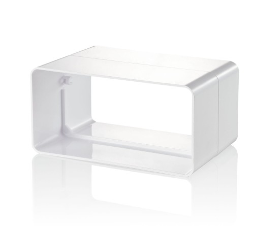 Łącznik Kanałów Płaskich 110X55 mm, Biały