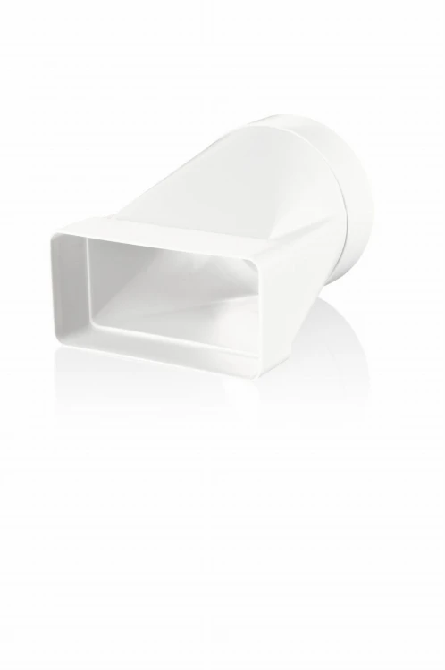 KP55-3 ŁĄCZNIK PRZEKROJÓW ZMIENNYCH W PŁASZCZYŹNIE STYCZNEJ 110X55/FI 100 MM, BIAŁY