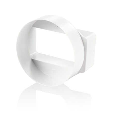 Łącznik Przekrojów Zmiennych Współosiowo 110X55/Fi 100 mm, Biały