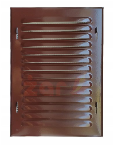 Osłona Metalowa Skośna 165X230 mm Z Siatką, Brązowa