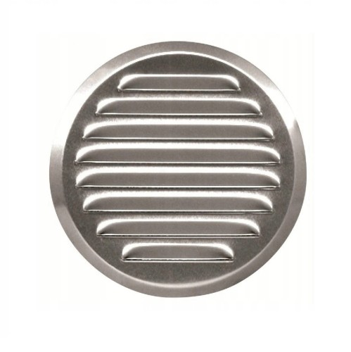 OSŁONA WENTYLATORA METALOWA SKOŚNA FI 140 MM Z SIATKĄ, CHROM