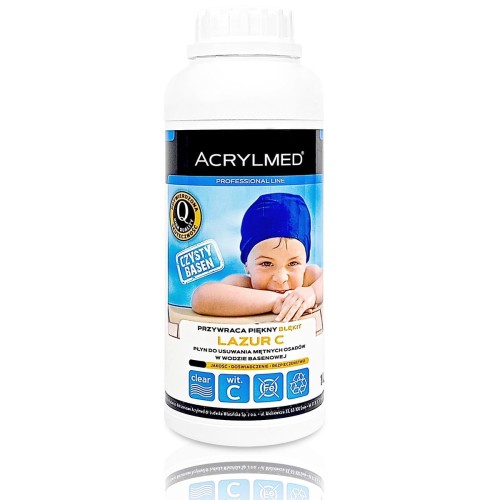 Płyn Do Usuwania Mętnych Osadów W Wodzie Basenowej Lazur C 1L Acrylmed