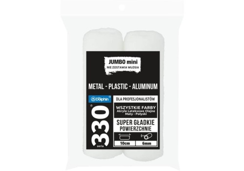 Wałek Malarski Jumbo Mini Acrylic 10cm Włos 6mm Seria 330 2 sztuki A10W6 Blue Dolphin