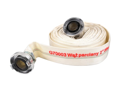 WĄŻ PARCIANY STRAŻACKI 2'' 20M Z KOŃCÓWKAMI GEKO G70003