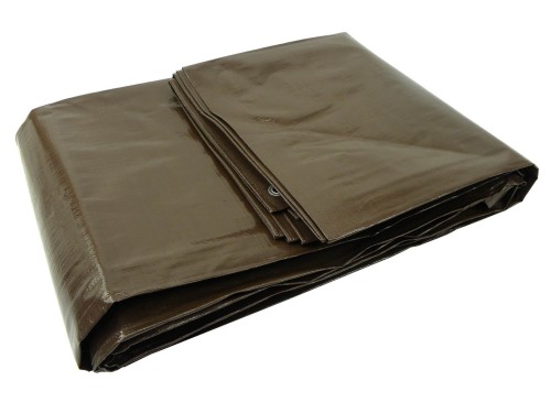 Plandeka 5X8 Extra Gruba Brązowa 200G/M² Geko G70734