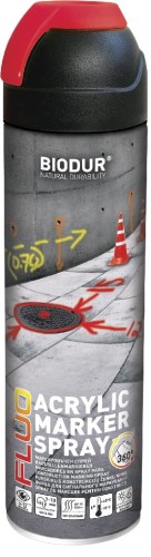 Biodur Fluo Marker Czerwony Geodezyjny