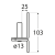 83042 DMX C 13/25 UCHWYT C 25X103X4,0 (DUPLEX) DOMAX