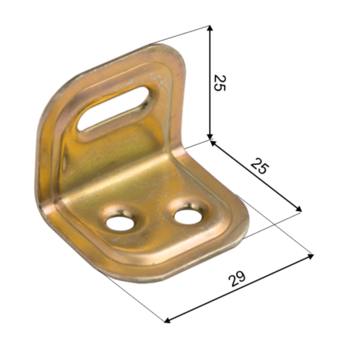 10-9790 DMX FKS 1 KĄTOWNIK 25X25X29 (CYNK GALW.) DOMAX