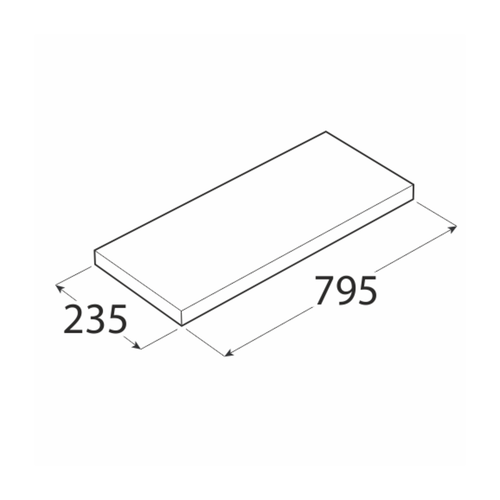 65110 DMX FS 80/24 PÓŁKA BI 795X235 (MALOWANY) DOMAX