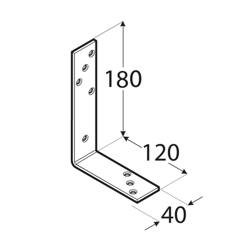 10-1023D DMX KB 3 KĄTOWNIK 180X120X40X5,0 (CYNK GALW.) DOMAX