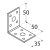 4071 DMX KL 1 KĄTOWNIK 50X50X35X2,5 (ZN) DOMAX