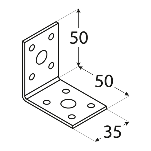 4071 DMX KL 1 KĄTOWNIK 50X50X35X2,5 (ZN) DOMAX