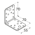 10-1026D DMX KL 2 KĄTOWNIK 70X70X55X2,5 (ZN) DOMAX