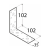 10-1028O DMX KL 6 KĄTOWNIK 102X102X35X2,5 (ZN) DOMAX