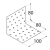 10-1055C DMX KM 10 KĄTOWNIK 80X80X100X2,0 (ZN) DOMAX