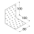 10-1055D DMX KM 12 KĄTOWNIK 100X100X80X2,0 (ZN) DOMAX