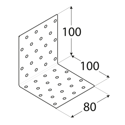 10-1055D DMX KM 12 KĄTOWNIK 100X100X80X2,0 (ZN) DOMAX