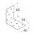 10-1047D DMX KM 3 KĄTOWNIK 60X60X40X2,0 (ZN) DOMAX