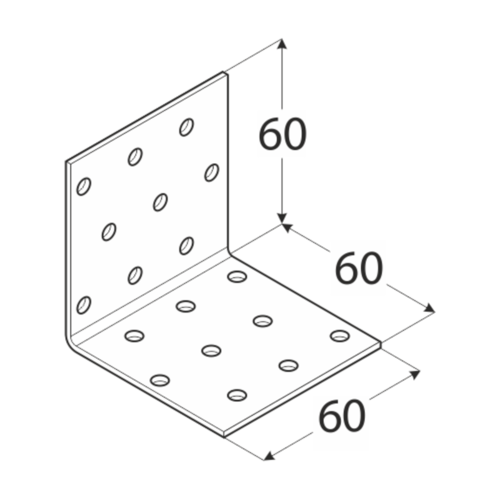 10-1048D DMX KM 4 KĄTOWNIK 60X60X60X2,0 (ZN) DOMAX