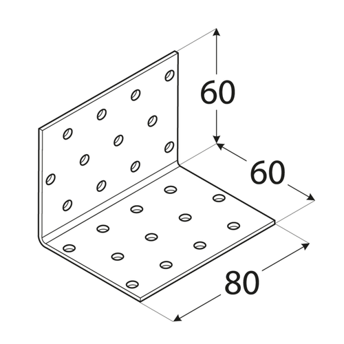 10-1049D DMX KM 5 KĄTOWNIK 60X60X80X2,0 (ZN) DOMAX