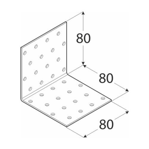 10-1053D DMX KM 9 KĄTOWNIK 80X80X80X2,0 (ZN) DOMAX
