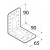 10-1032D DMX KP 1 KĄTOWNIK Z PRZETŁOCZENIEM 90X90X65X2,5 (ZN) DOMAX