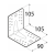 10-1033D DMX KP 2 KĄTOWNIK Z PRZETŁOCZENIEM 105X105X90X2,5 (ZN) DOMAX