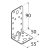 10-1031D DMX KP 3 KĄTOWNIK Z PRZETŁOCZENIEM 90X50X55X2,5 (ZN) DOMAX