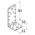 10-9774 DMX KPL 3 KĄTOWNIK Z PRZETŁOCZENIEM 90X50X55X2,0 (ZN) DOMAX