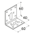 10-1076D DMX KR 2 KĄTOWNIK 60X40X60X2,5 (ZN) DOMAX