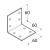 10-1017D DMX KS 3 KĄTOWNIK 60X60X60X2,0 (CYNK GALW.) DOMAX