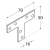 10-1079D DMX KT 1 ŁĄCZNIK 70X50X16X2,0 (CYNK GALW.) DOMAX