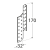 10-1066D DMX LK 1 ŁĄCZNIK 170X32X100X2,0 L (ZN) DOMAX