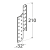 10-1068D DMX LK 3 ŁĄCZNIK 210X32X140X2,0 L (ZN) DOMAX