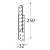 10-1067DO DMX LK 6 ŁĄCZNIK 250X32X180X2,0 P (ZN) DOMAX