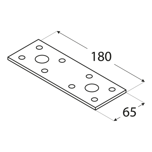4475 DMX LP 5 ŁĄCZNIK 180X65X2,5 (ZN) DOMAX