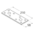 10-1120P DMX LP 6 ŁĄCZNIK 210X90X2,5 (ZN) DOMAX