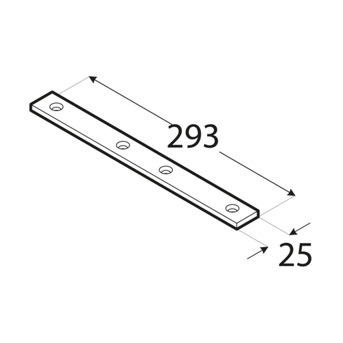 10-1205R DMX LW 7 ŁĄCZNIK 293X25X5,0 (CYNK GALW.) DOMAX