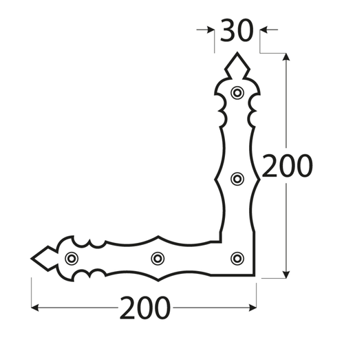 89912 DMX NAD 2 NAROŻNIK C 200X200X30X3,0 (DUPLEX) DOMAX