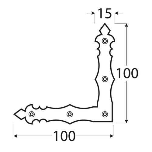 89972 DMX NAD 8 NAROŻNIK C 100X100X15X2,0 (DUPLEX) DOMAX