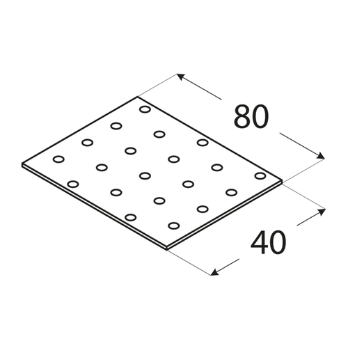 10-1081D DMX PP 1 PŁYTKA 40X80X2,0 (ZN) DOMAX