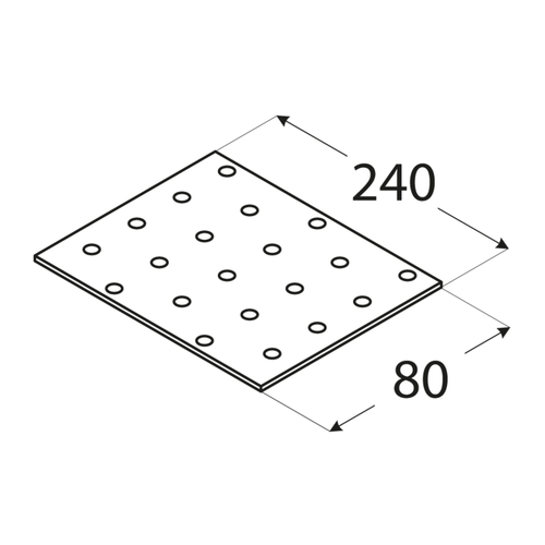 10-1099D DMX PP 10 PŁYTKA 80X240X2,0 (ZN) DOMAX