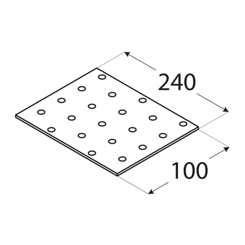 10-1104E DMX PP 13 PŁYTKA 100X240X2,0 (ZN) DOMAX