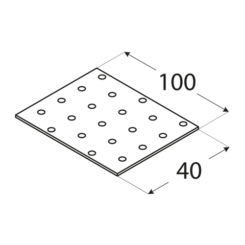 10-1082D DMX PP 2 PŁYTKA 40X100X2,0 (ZN) DOMAX