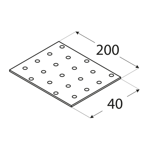 4428 DMX PP 28 PŁYTKA 40X200X2,0 (ZN) DOMAX
