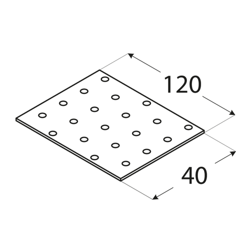 10-1083D DMX PP 3 PŁYTKA 40X120X2,0 (ZN) DOMAX